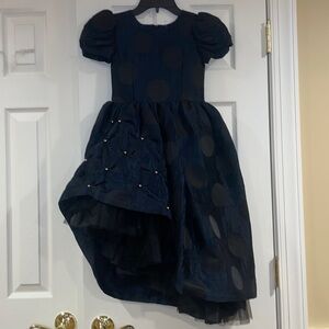 Gualtier Junior black gown, high low dress,Girls size 8